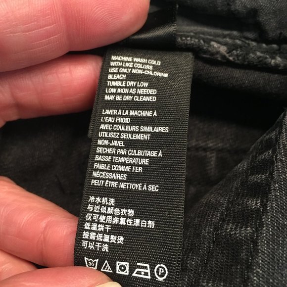 We the Free by Free People (31) Black Distress Denim Mini Skirt - Picture 8 of 9